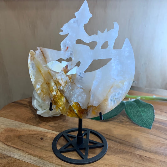 GOLDEN HEALER WITCH IN THE MOON with STAND