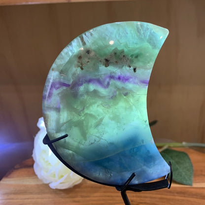 SNOWFLAKE FLUORITE MOONS