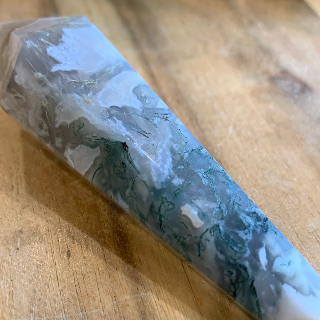 AGATE MOSS WAND (INCLUDING STAND)
