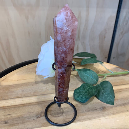 FIRE QUARTZ WANDS WITH STANDS