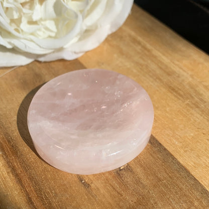 ROUND ROSE QUARTZ BOWL