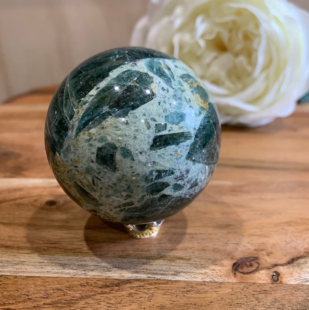 GREEN APATITE SPHERES