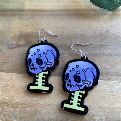 AWESOME ACRYLIC 925 STIRLING HOOK EARRINGS (NON CRYSTAL,)