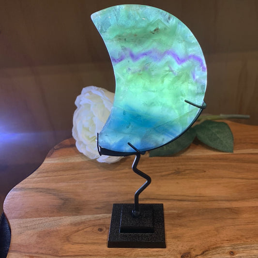 SNOWFLAKE FLUORITE MOONS