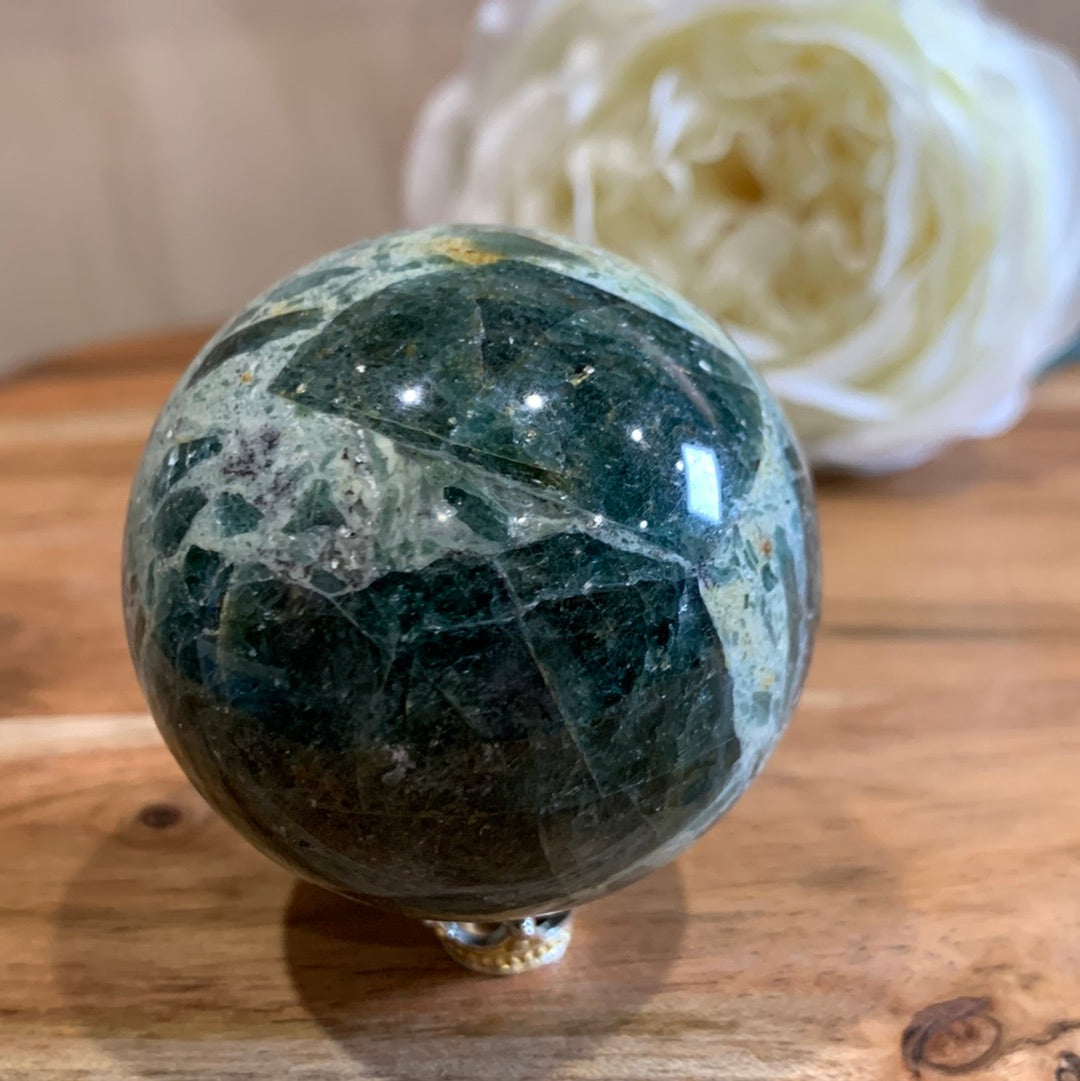 GREEN APATITE SPHERES