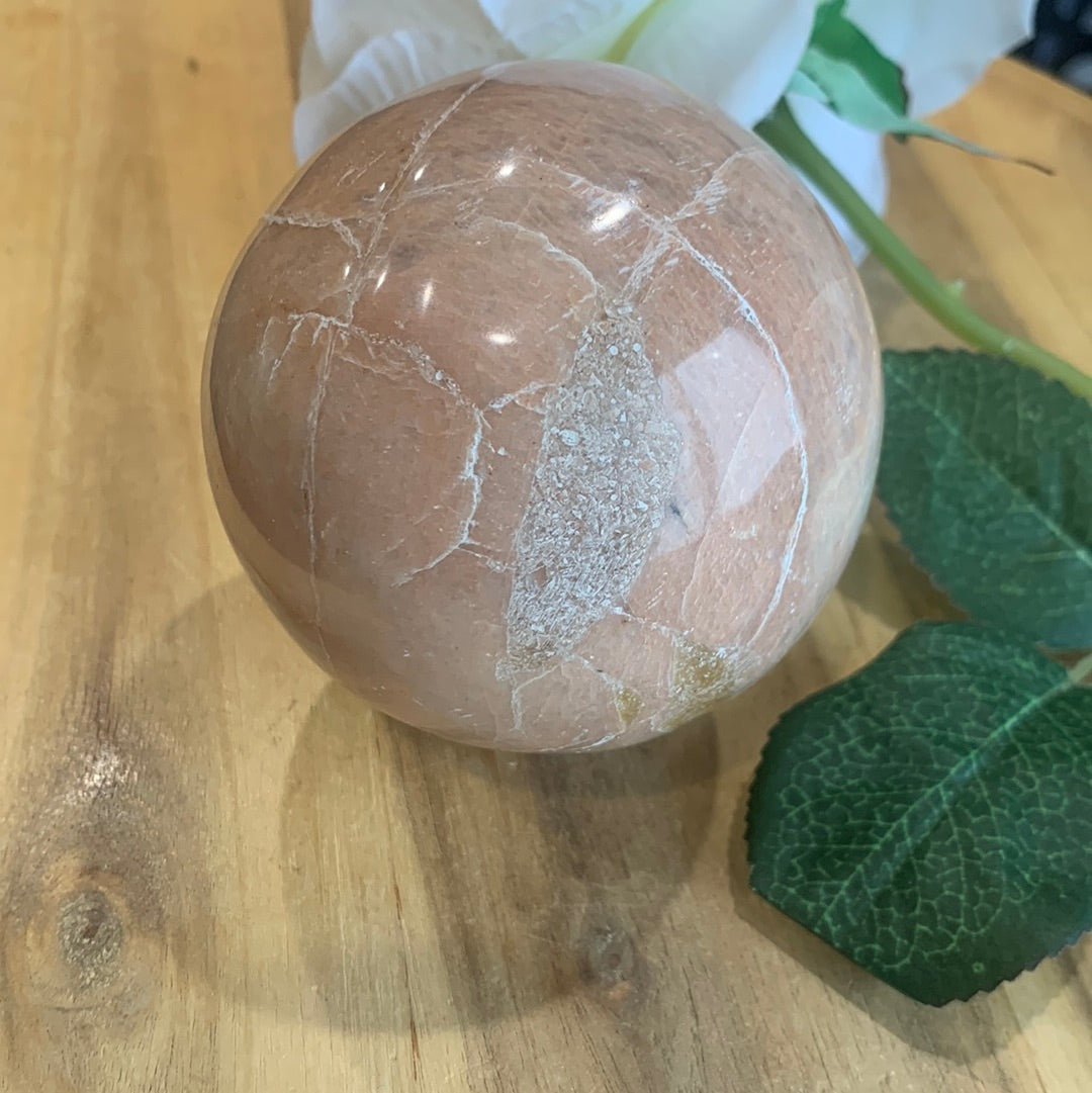 PEACH MOONSTONE SPHERES