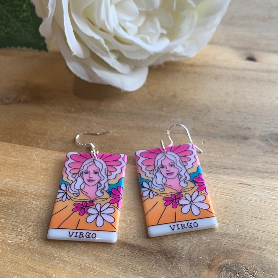 AWESOME ACRYLIC 925 STIRLING HOOK EARRINGS (NON CRYSTAL,)