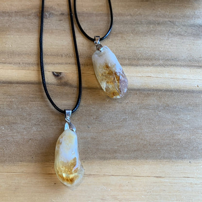 HEAT TREATED CITRINE RAW PENDANTS