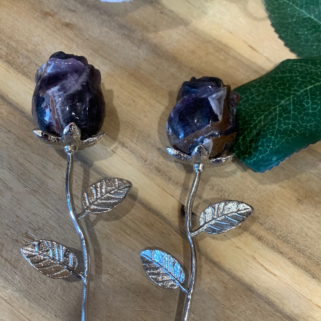 STEMMED CRYSTAL ROSES