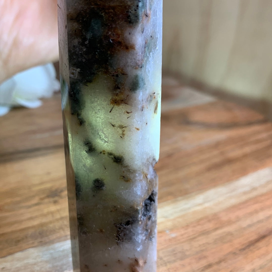 OCEAN JASPER WITH QUARTZ TOWER