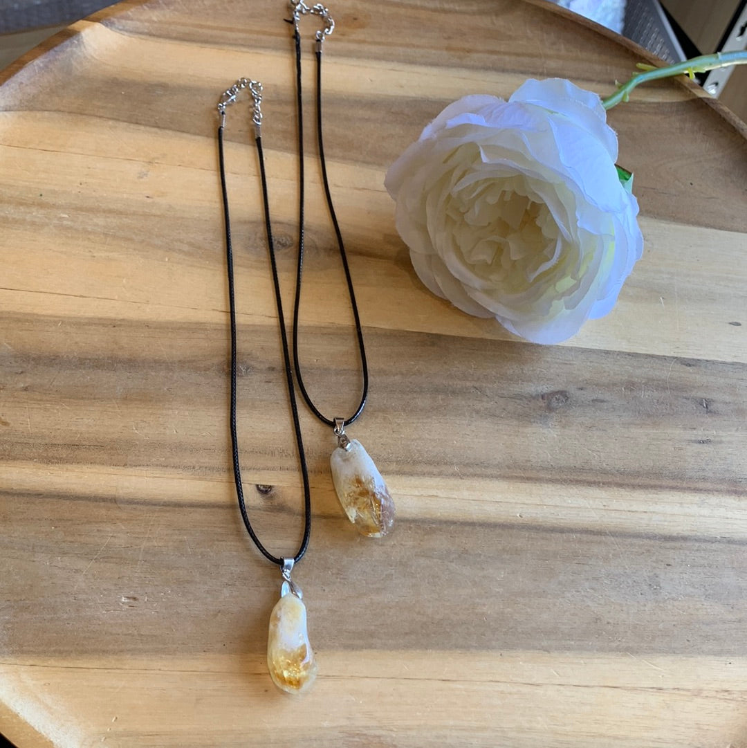 HEAT TREATED CITRINE RAW PENDANTS