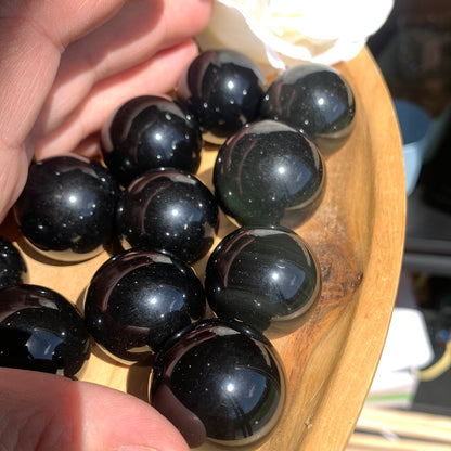 RAINBOW OBSIDIAN SPHERES (SMALL/MEDIUM)