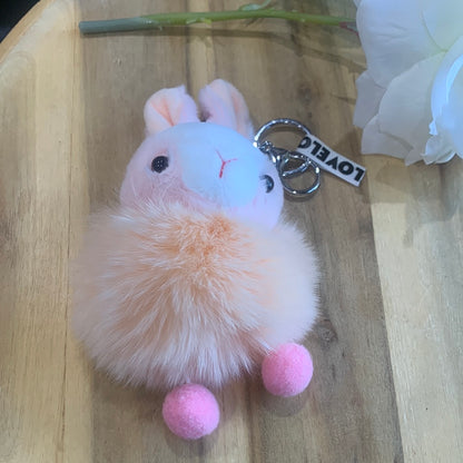 CUTE PLUSH FEELING RABBIT KEYRING