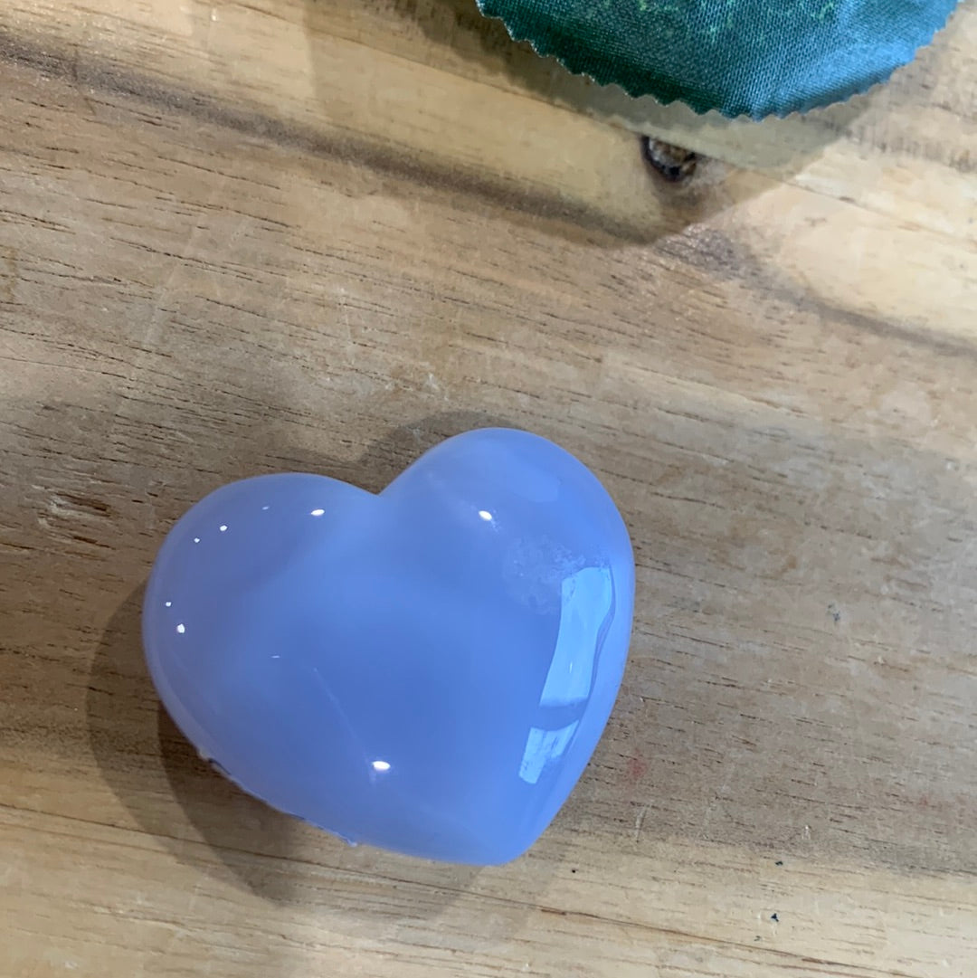 BLUE LACE AGATE HEARTS