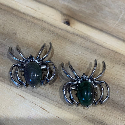 CRYSTAL SPIDER BROACHES