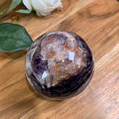 DREAM AMETHYST SPHERE (CHEVRON AMETHYST) LARGE