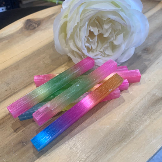 DYED SELENITE RODS (SMALL)