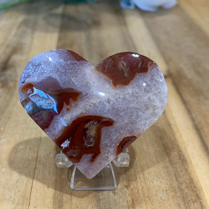 RED MOSS AGATE HEARTS