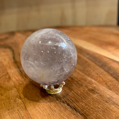 UNIQUE AMETHYST SPHERES WITH CLEAR QUARTZ