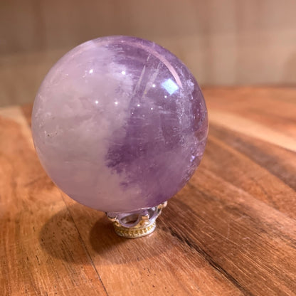 UNIQUE AMETHYST SPHERES WITH CLEAR QUARTZ