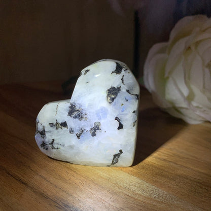 RAINBOW MOONSTONE HEARTS