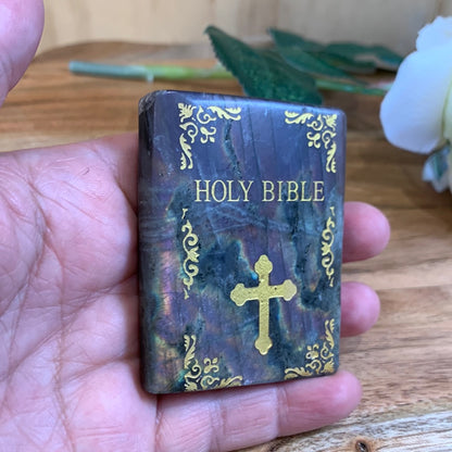 LABRADORITE BIBLE WITH STAND