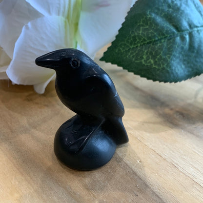 BLACK OBSIDIAN RAVEN (SMALL)