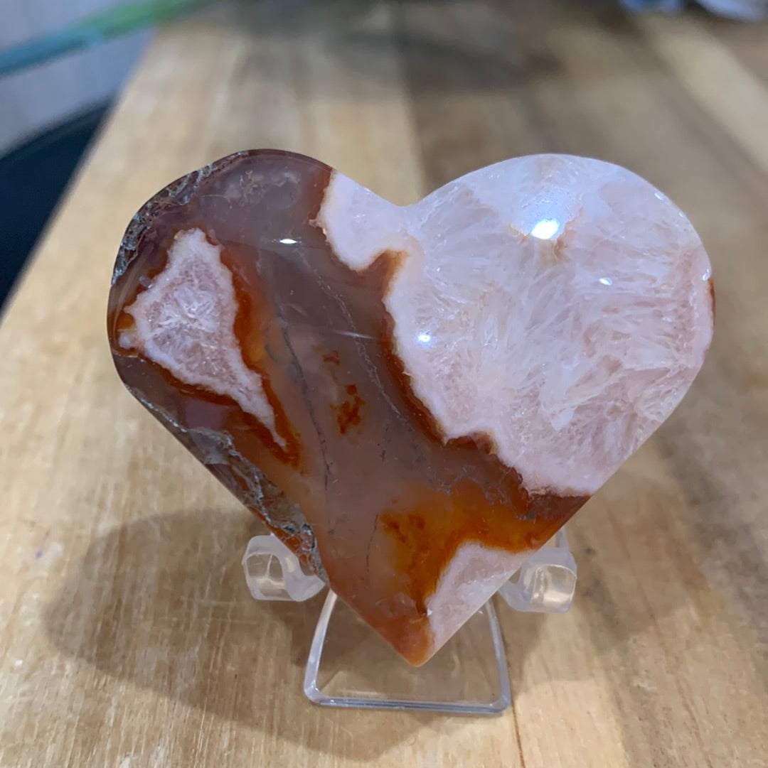 RED MOSS AGATE HEARTS