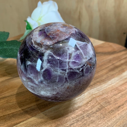 DREAM AMETHYST SPHERE (CHEVRON AMETHYST) LARGE