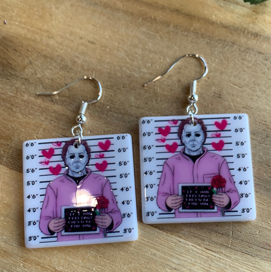 AWESOME ACRYLIC 925 STIRLING HOOK EARRINGS (NON CRYSTAL,)