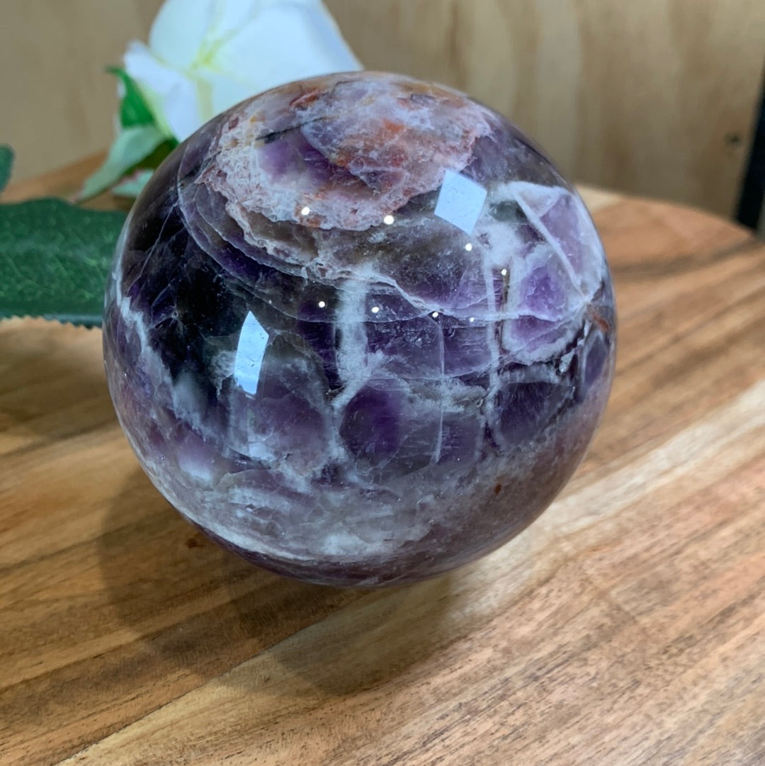 DREAM AMETHYST SPHERE (CHEVRON AMETHYST) LARGE