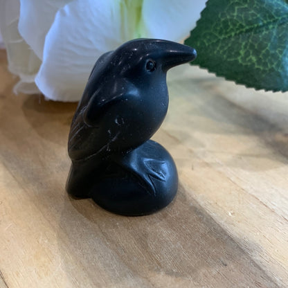 BLACK OBSIDIAN RAVEN (SMALL)