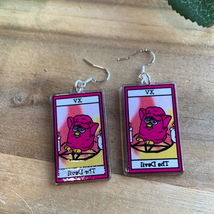 AWESOME ACRYLIC 925 STIRLING HOOK EARRINGS (NON CRYSTAL,)