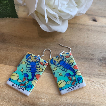 AWESOME ACRYLIC 925 STIRLING HOOK EARRINGS (NON CRYSTAL,)