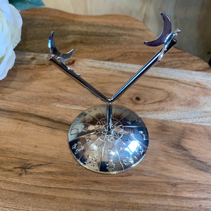 DREAM AMETHYST WITH MEXICAN AGATE DIAMOND WITH ASTROLOGY STAND INCLUDED