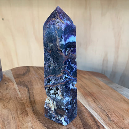 PURPLE MICA & SMOKEY QUARTZ TOWERS