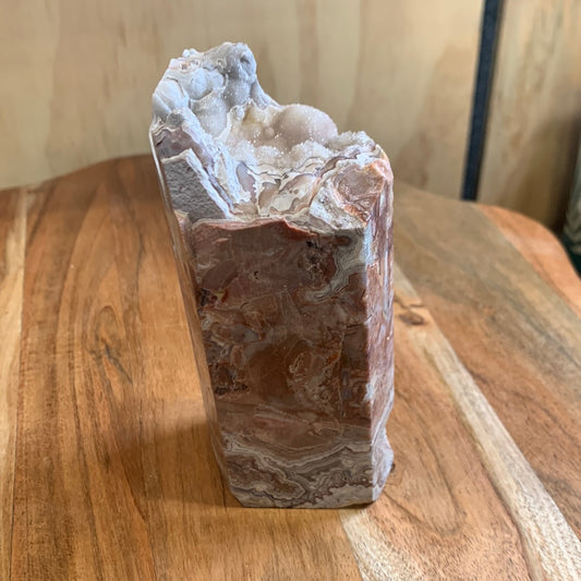MEXICAN RED AGATE HALF TOWER