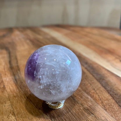 UNIQUE AMETHYST SPHERES WITH CLEAR QUARTZ