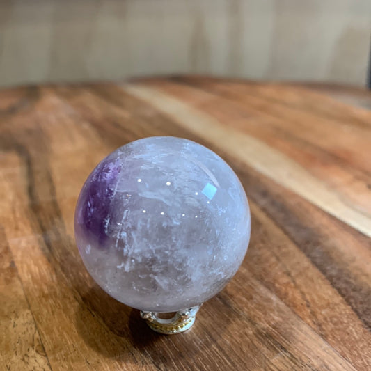 UNIQUE AMETHYST SPHERES WITH CLEAR QUARTZ