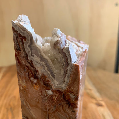 MEXICAN RED AGATE HALF TOWER