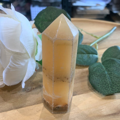 ORANGE CALCITE TOWERS NON POLISHED