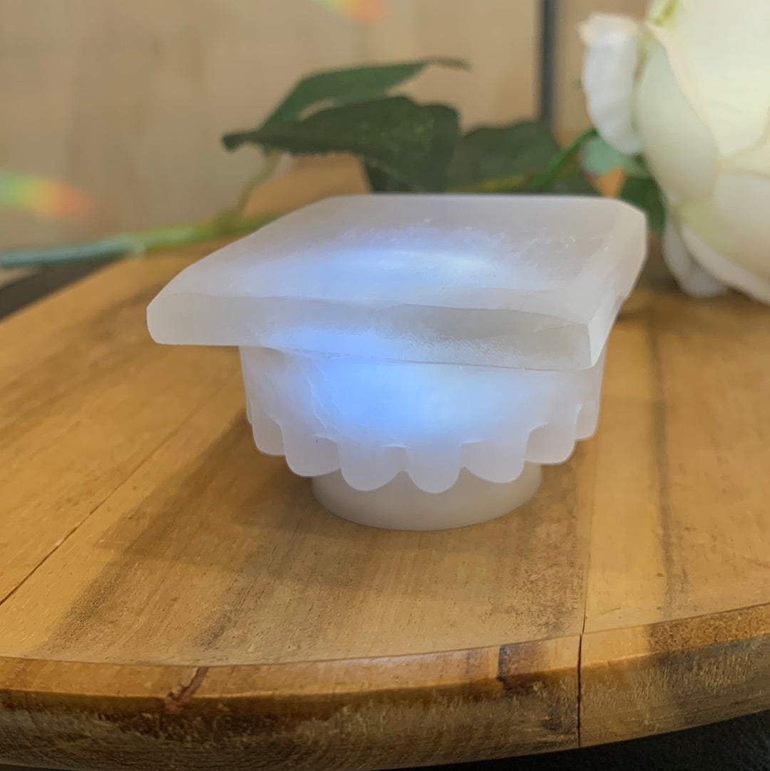 SELENITE SPAR LIGHT UP SHELF