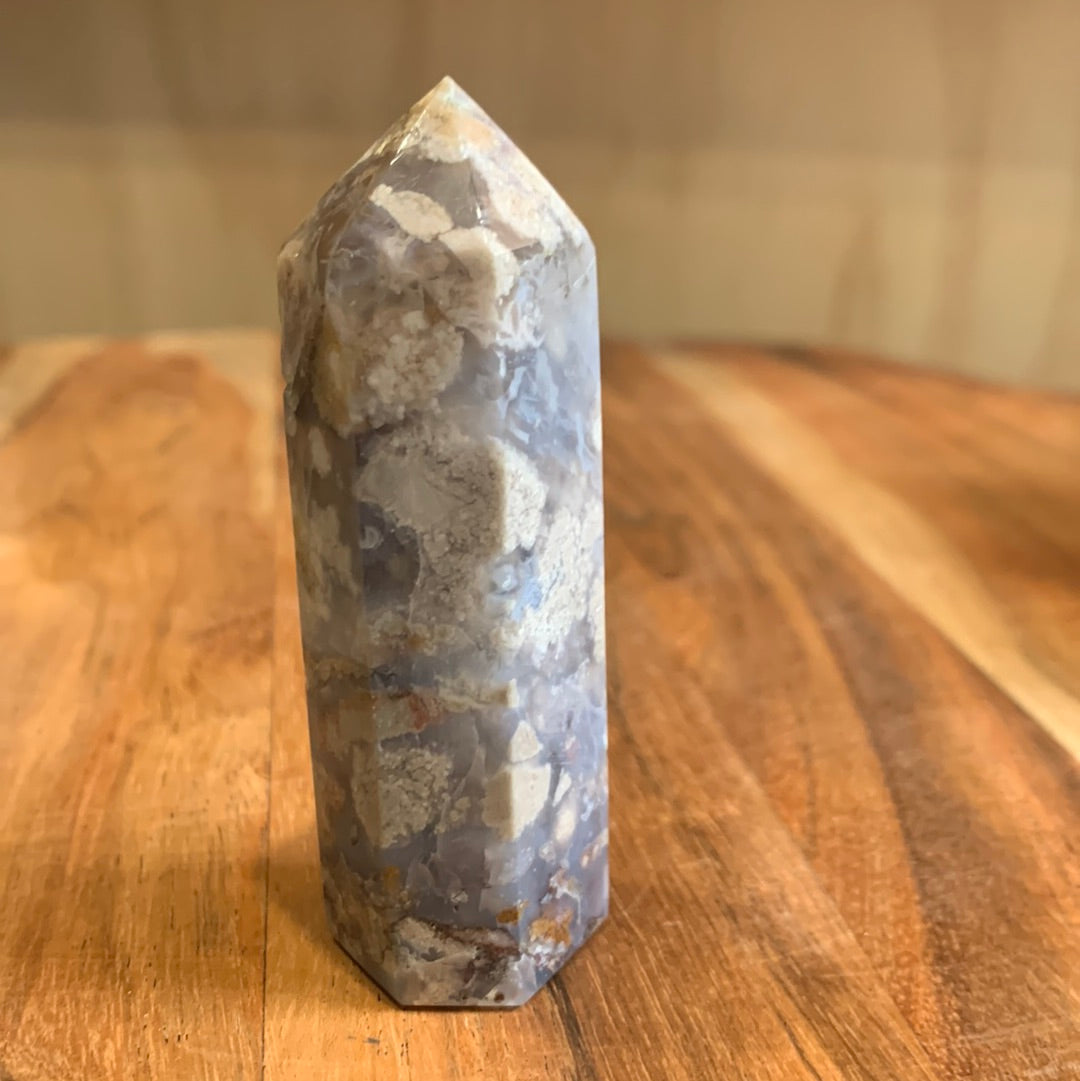 BLUE FLOWER AGATE POINTS