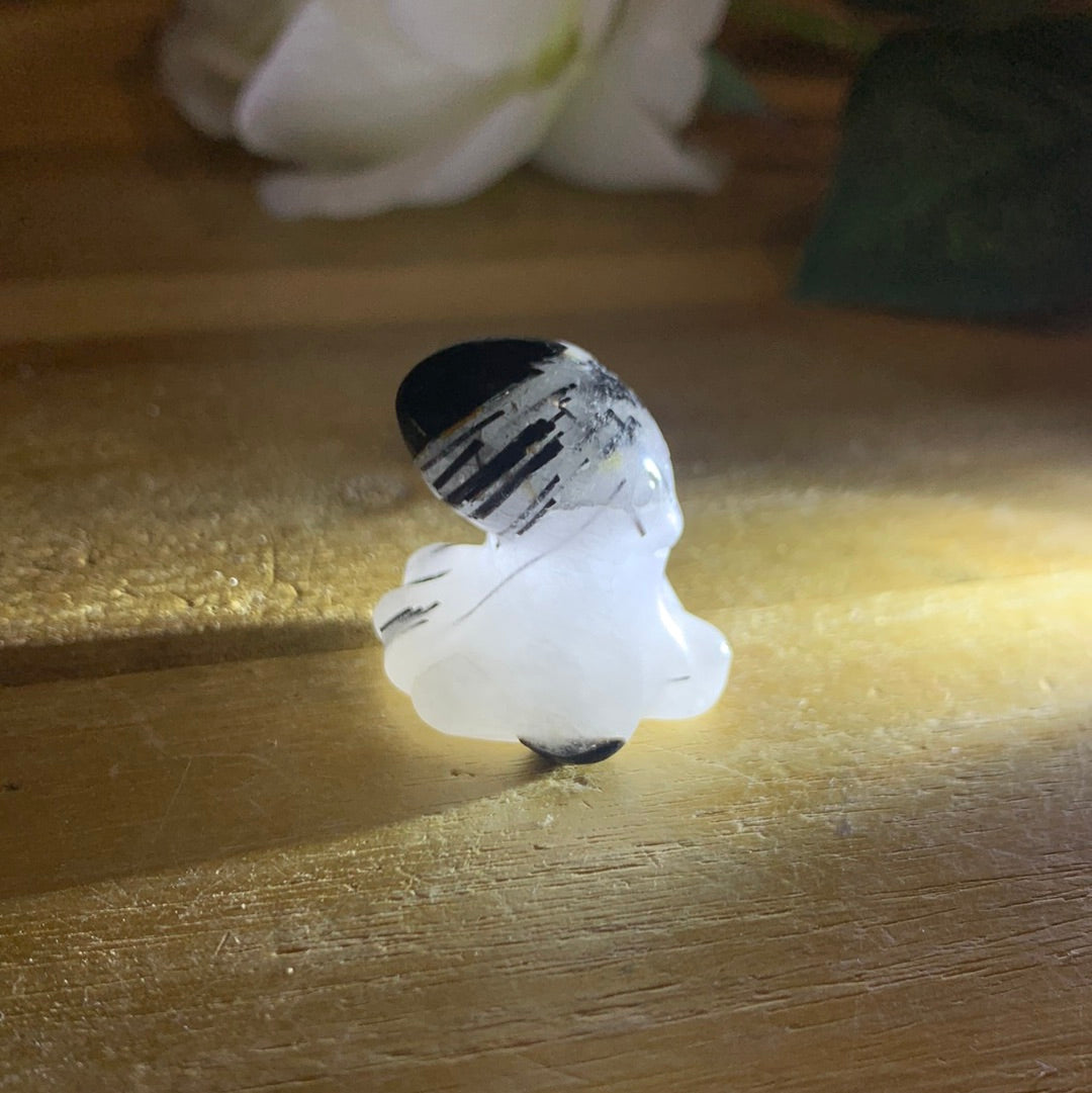 BLACK RUTILE QUARTZ OCTOPUS (SMALL)