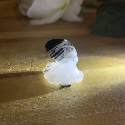 BLACK RUTILE QUARTZ OCTOPUS (SMALL)