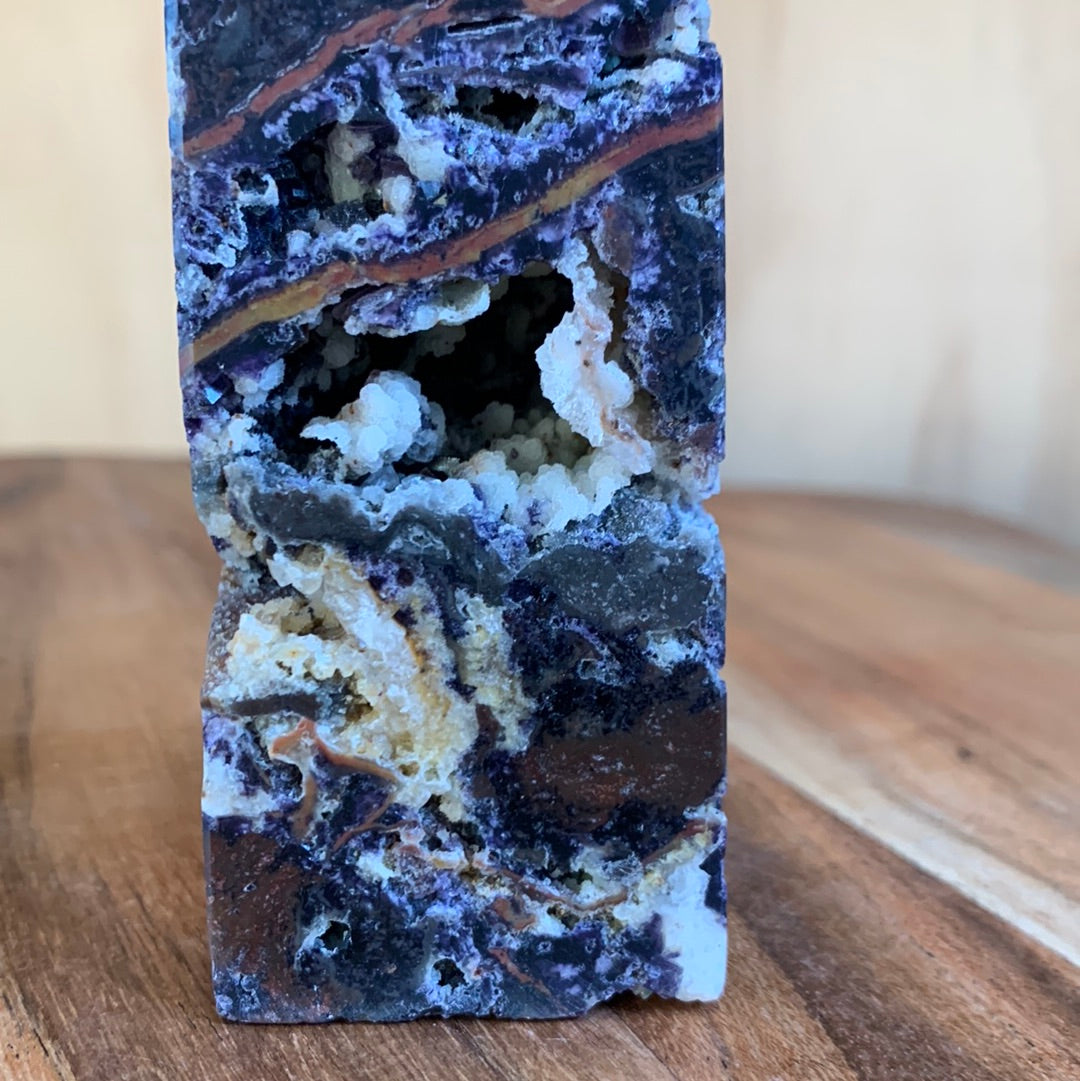 PURPLE MICA & SMOKEY QUARTZ TOWERS