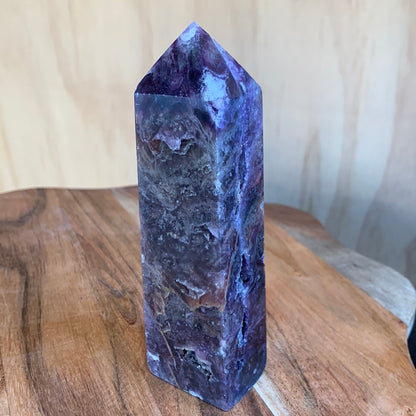 PURPLE MICA & SMOKEY QUARTZ TOWERS