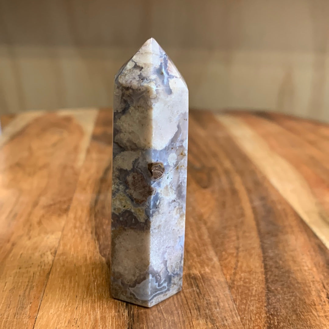 BLUE FLOWER AGATE POINTS