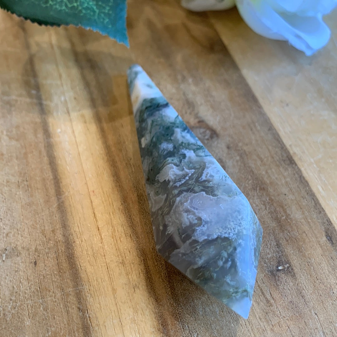 AGATE MOSS WAND (INCLUDING STAND)