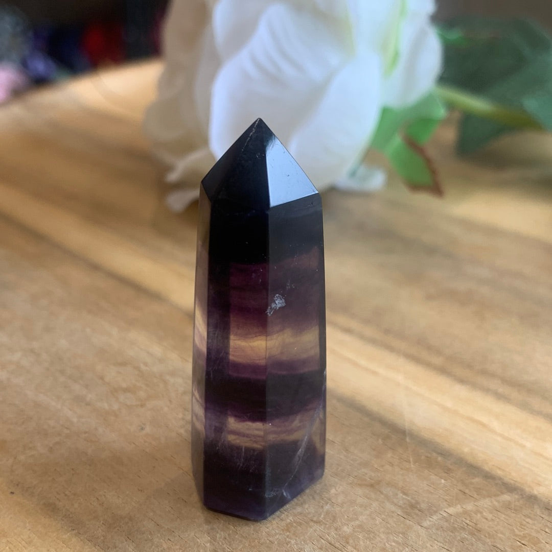 RAINBOW FLUORITE TOWER/POINTS